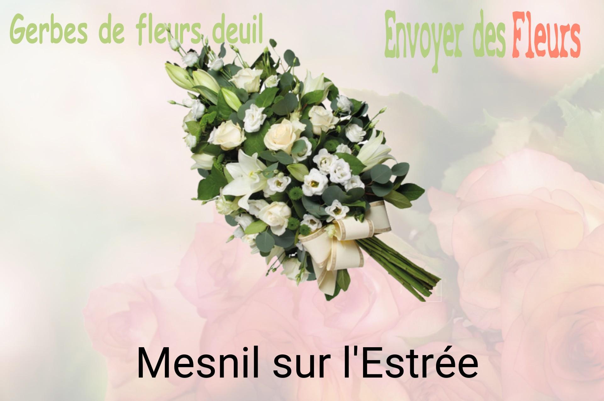 Gerbe de fleurs de deuil livrée à Mesnil-sur-l'Estrée